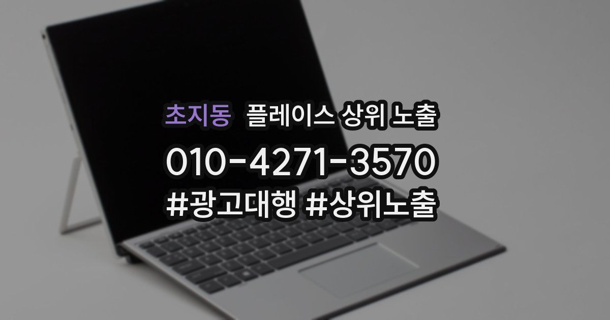 초지동 플레이스 상위 노출
