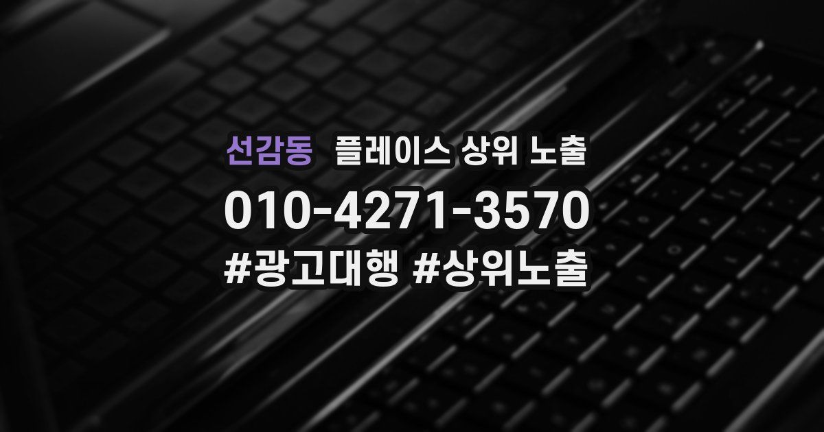 선감동 플레이스 상위 노출