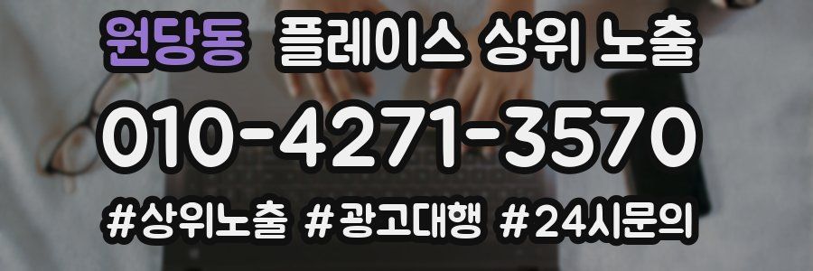 원당동 플레이스 상위 노출