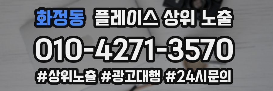 화정동 플레이스 상위 노출