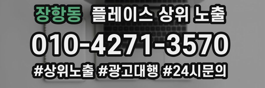 장항동 플레이스 상위 노출