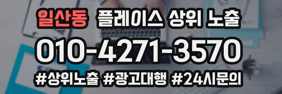 일산동 플레이스 상위 노출