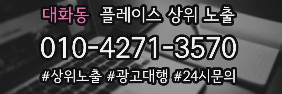 대화동 플레이스 상위 노출