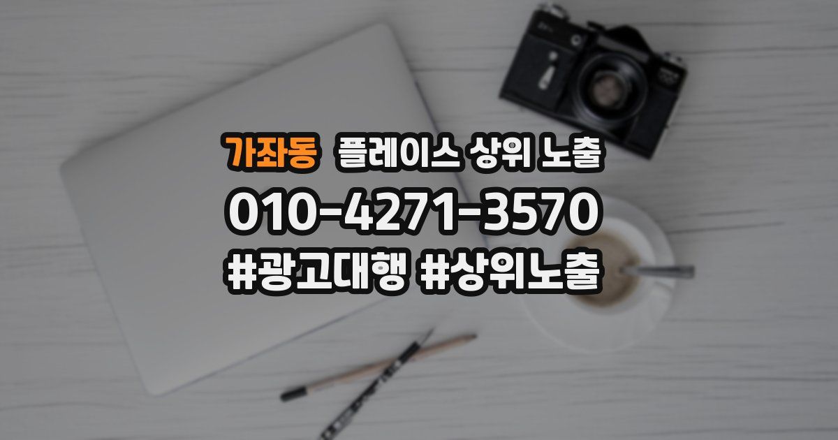 가좌동 플레이스 상위 노출