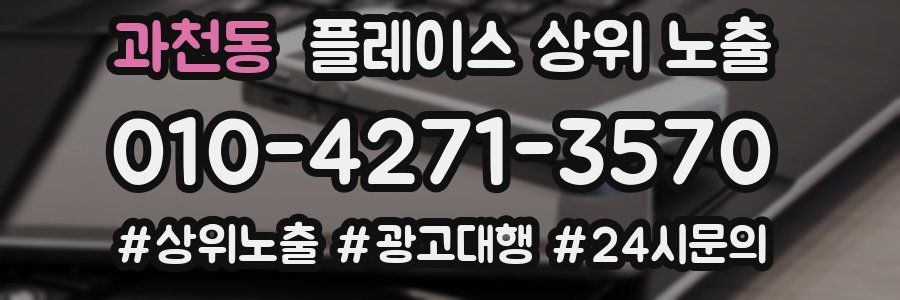 과천동 플레이스 상위 노출