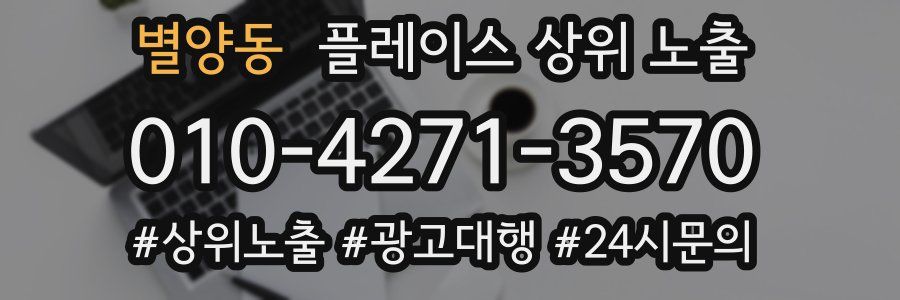 별양동 플레이스 상위 노출