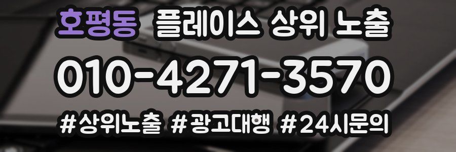호평동 플레이스 상위 노출