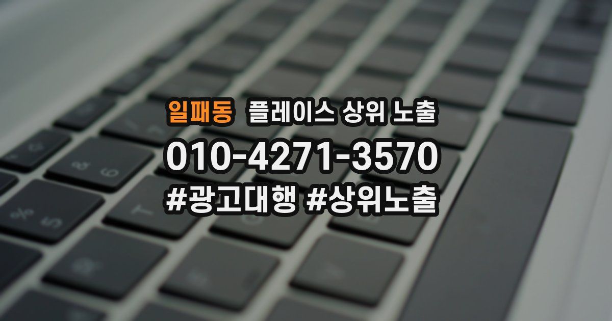 일패동 플레이스 상위 노출