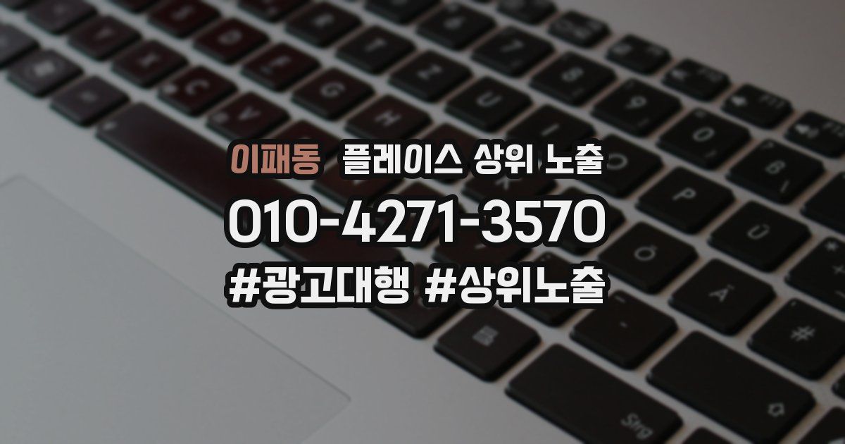 이패동 플레이스 상위 노출