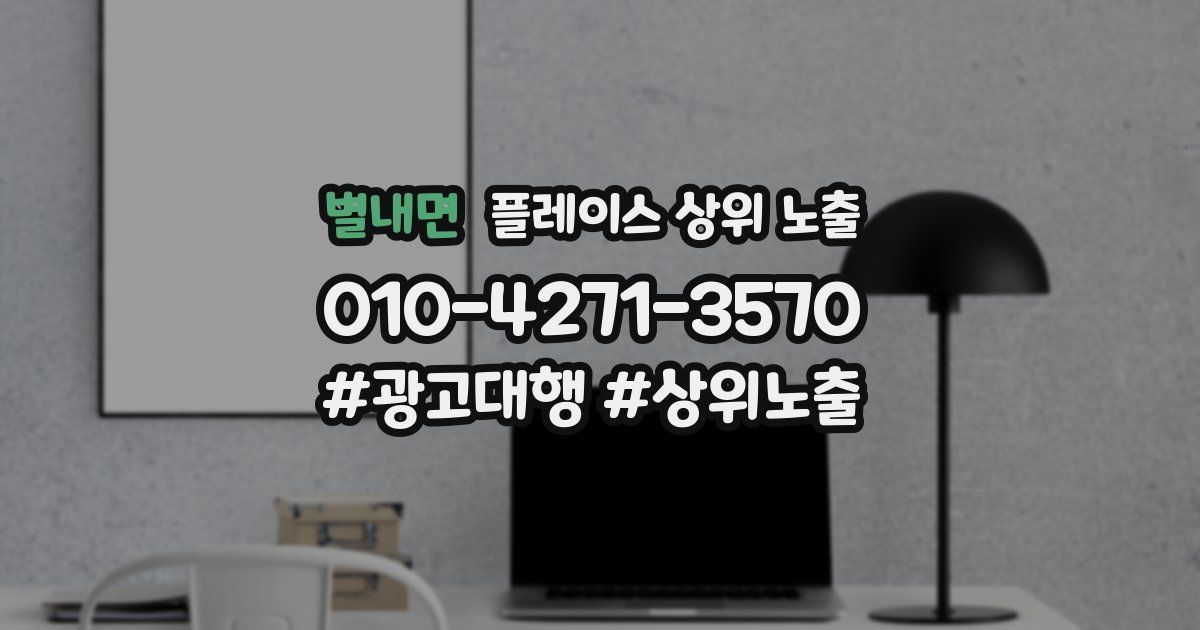 별내면 플레이스 상위 노출