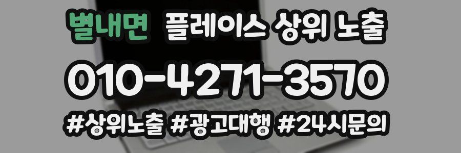 별내면 플레이스 상위 노출