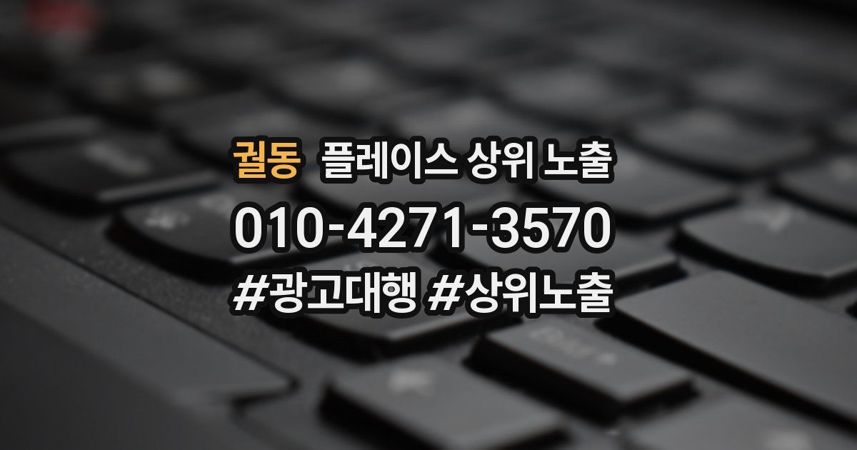 궐동 플레이스 상위 노출