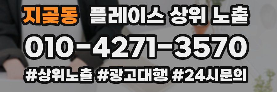 지곶동 플레이스 상위 노출
