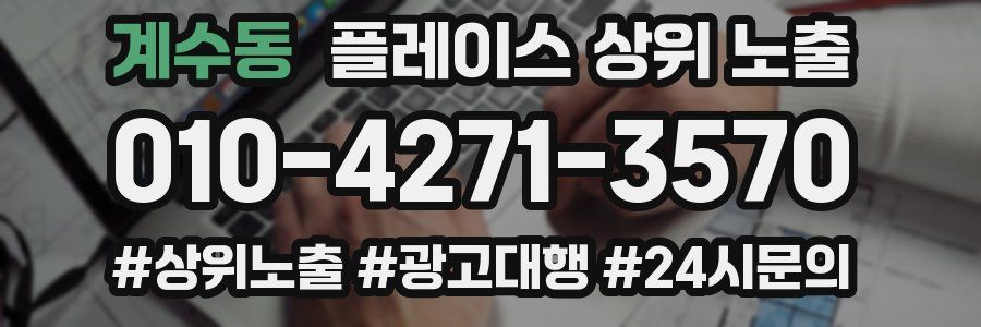 계수동 플레이스 상위 노출