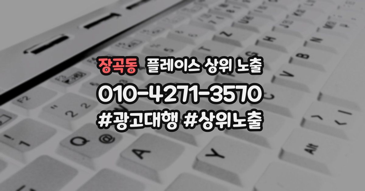 장곡동 플레이스 상위 노출