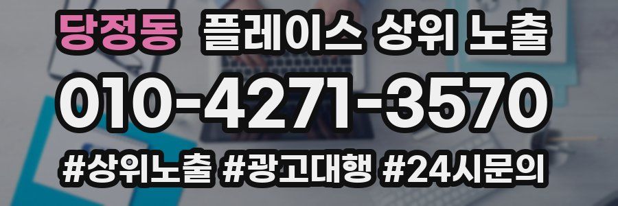 당정동 플레이스 상위 노출