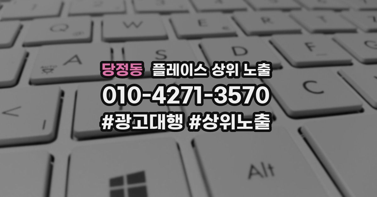 당정동 플레이스 상위 노출