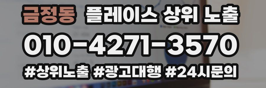 금정동 플레이스 상위 노출