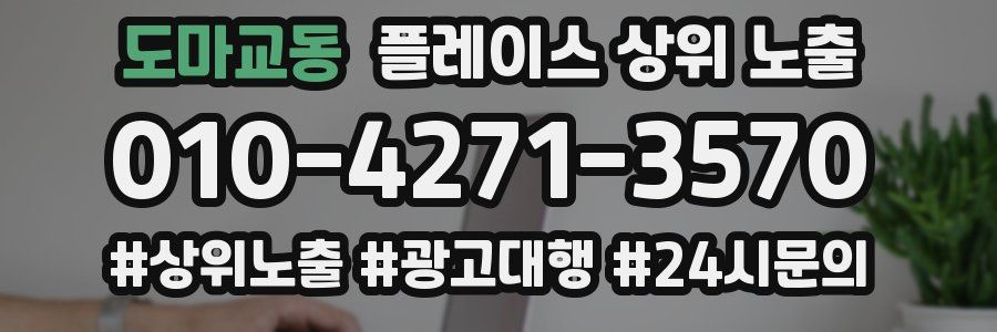 도마교동 플레이스 상위 노출
