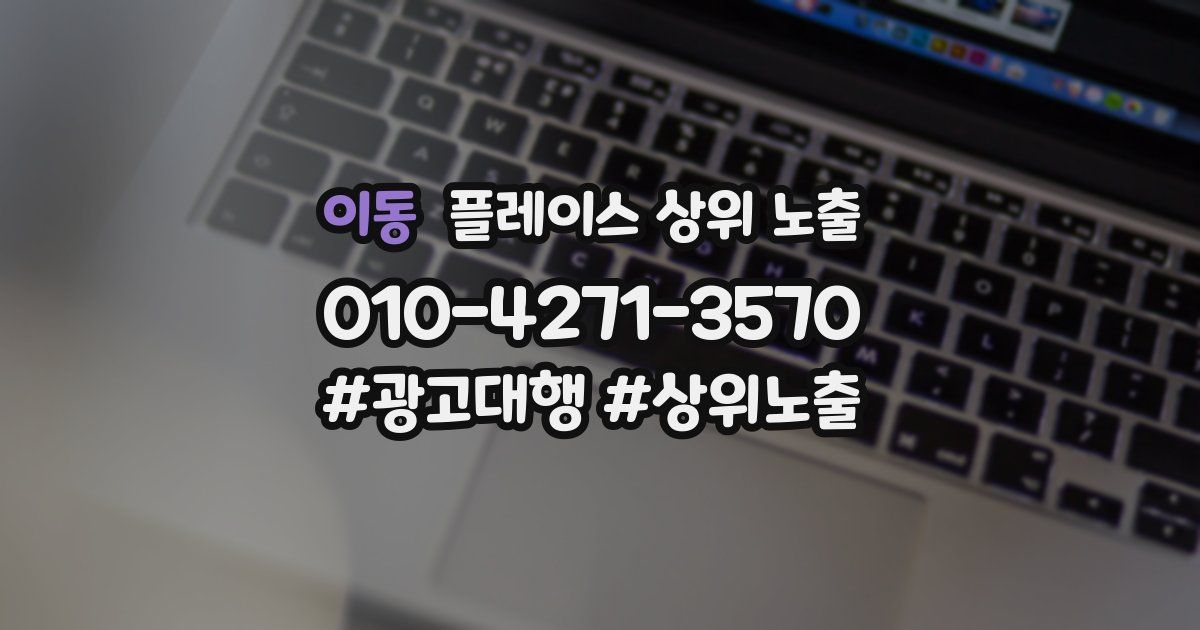 이동 플레이스 상위 노출