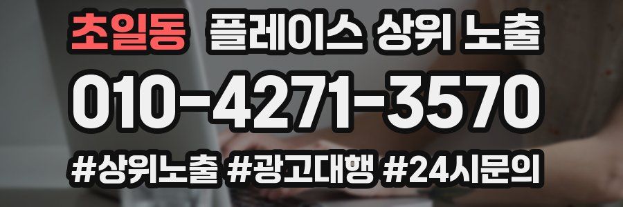 초일동 플레이스 상위 노출