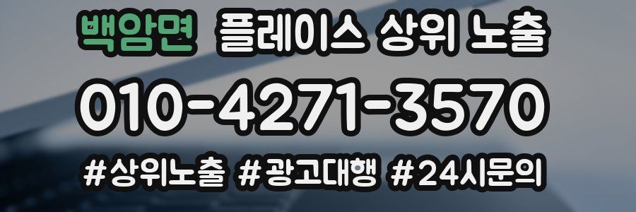 백암면 플레이스 상위 노출