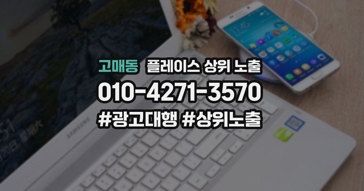 고매동 플레이스 상위 노출