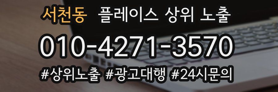 서천동 플레이스 상위 노출