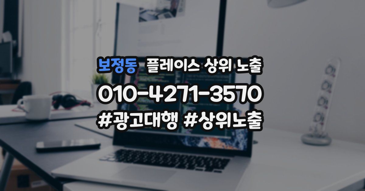 보정동 플레이스 상위 노출