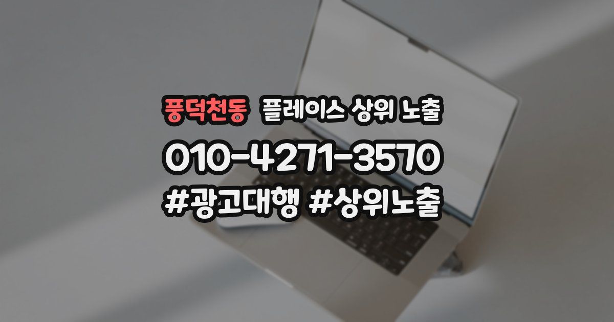 풍덕천동 플레이스 상위 노출
