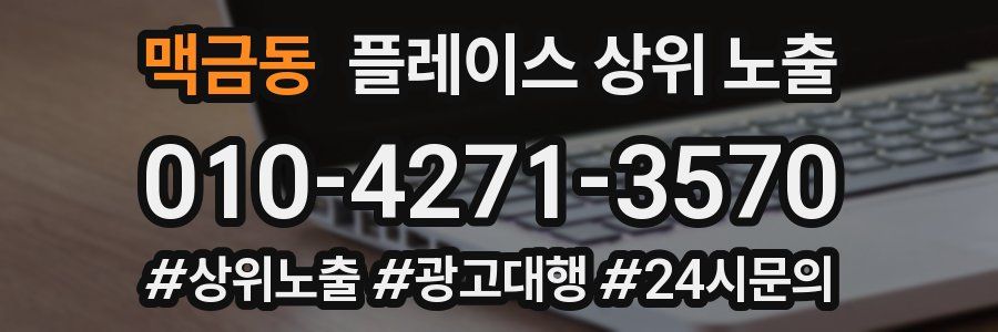 맥금동 플레이스 상위 노출