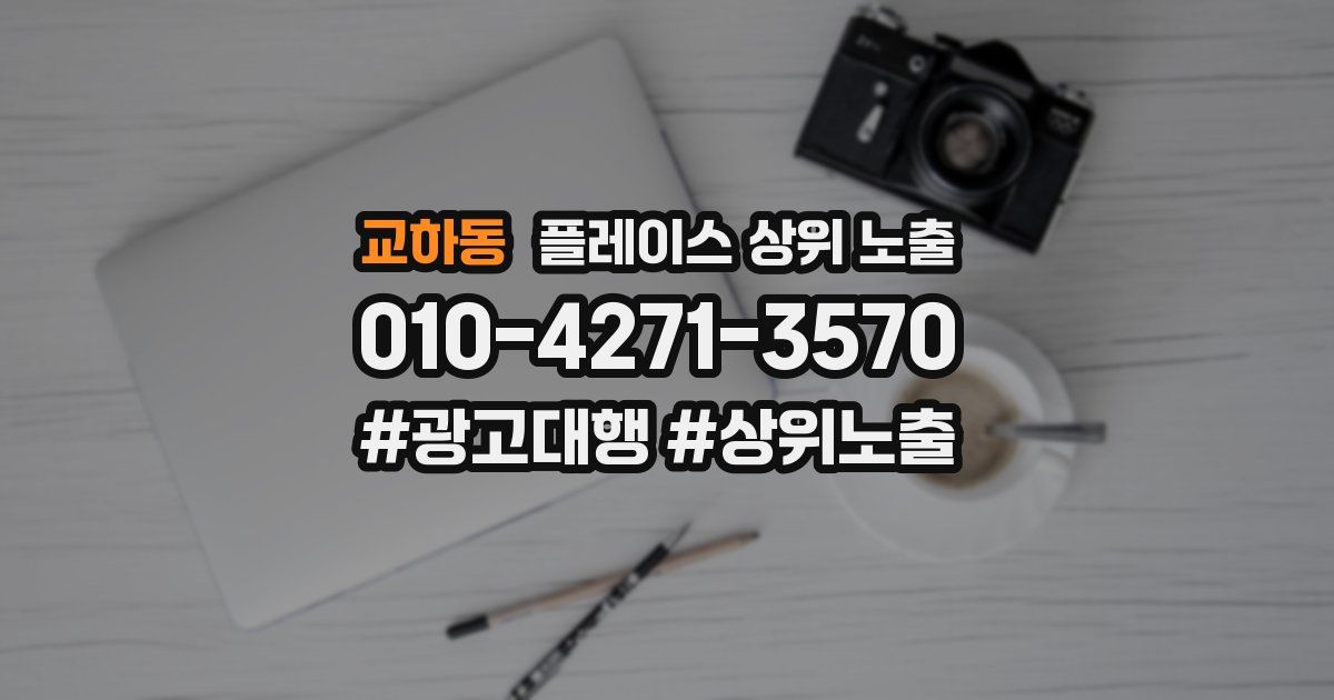 교하동 플레이스 상위 노출