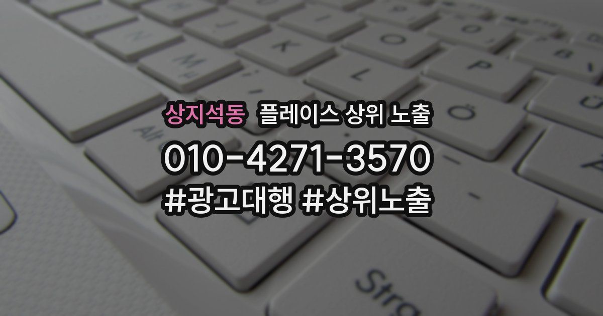 상지석동 플레이스 상위 노출