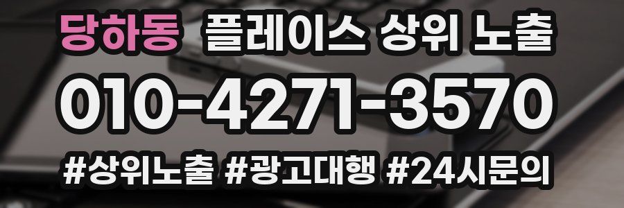 당하동 플레이스 상위 노출