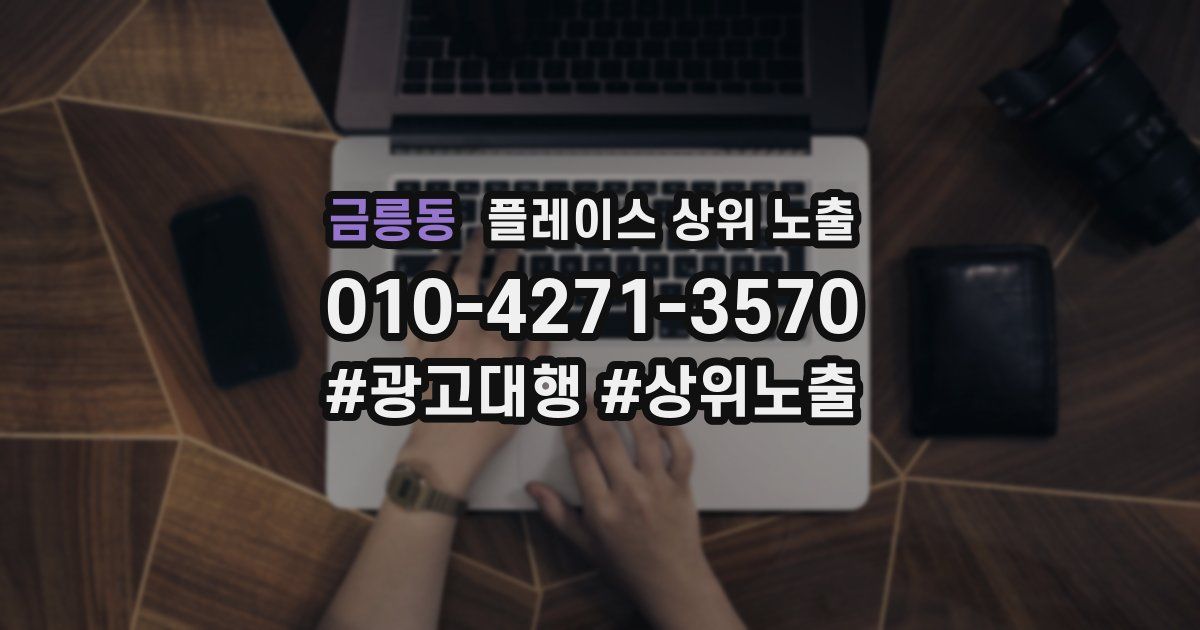 금릉동 플레이스 상위 노출