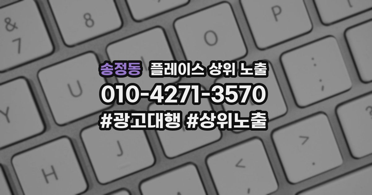 송정동 플레이스 상위 노출