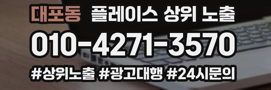 대포동 플레이스 상위 노출
