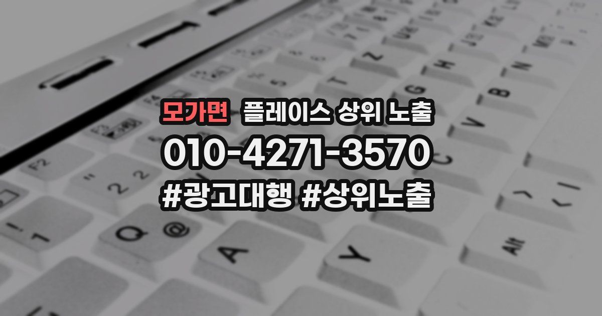 모가면 플레이스 상위 노출