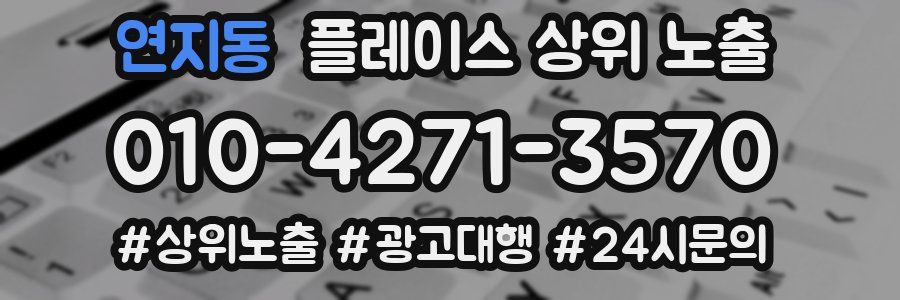 연지동 플레이스 상위 노출