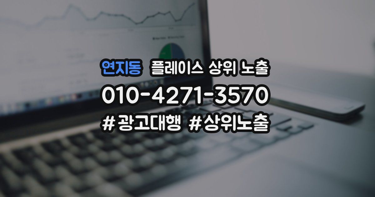 연지동 플레이스 상위 노출