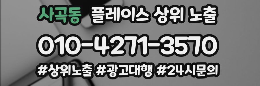 사곡동 플레이스 상위 노출