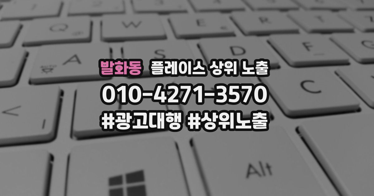 발화동 플레이스 상위 노출