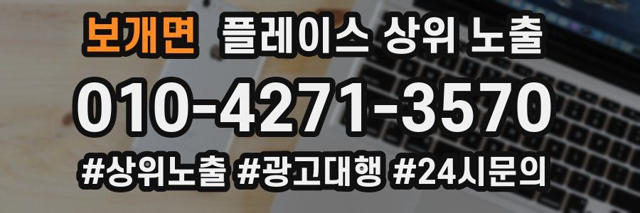 보개면 플레이스 상위 노출