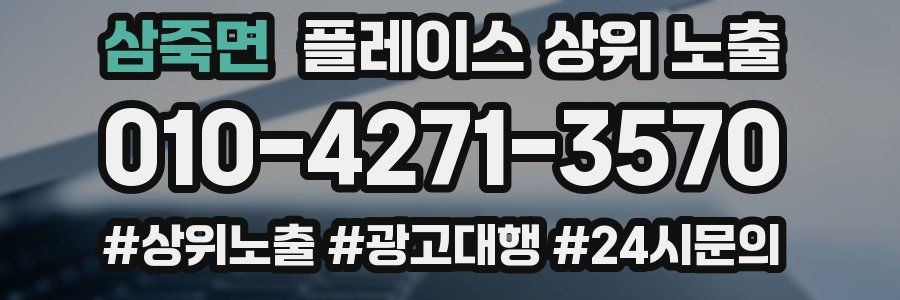 삼죽면 플레이스 상위 노출