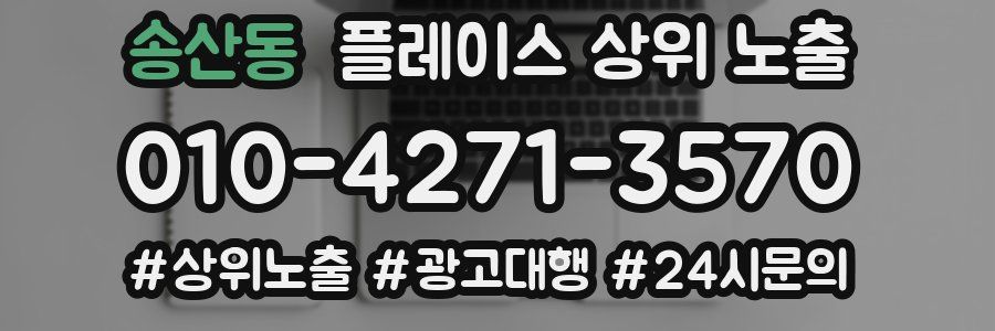 송산동 플레이스 상위 노출
