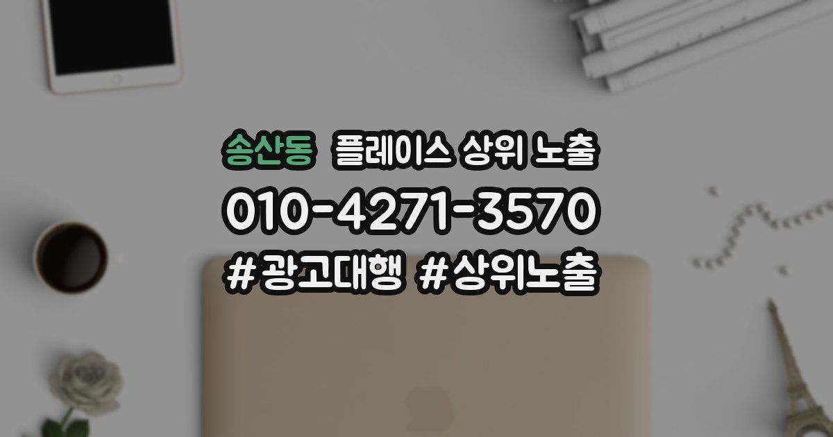 송산동 플레이스 상위 노출