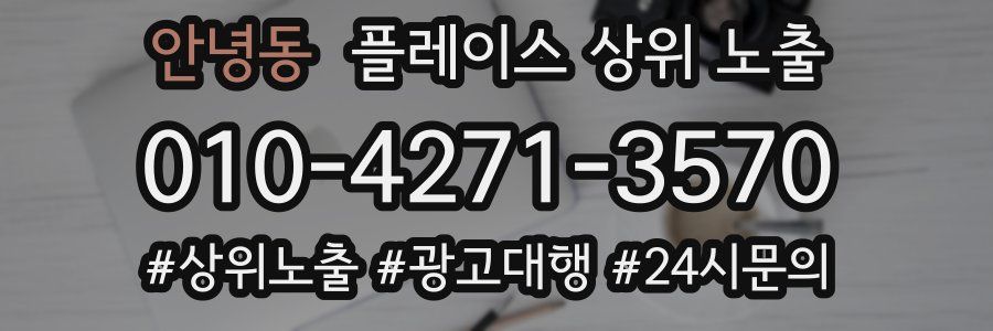 안녕동 플레이스 상위 노출