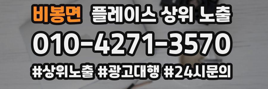 비봉면 플레이스 상위 노출