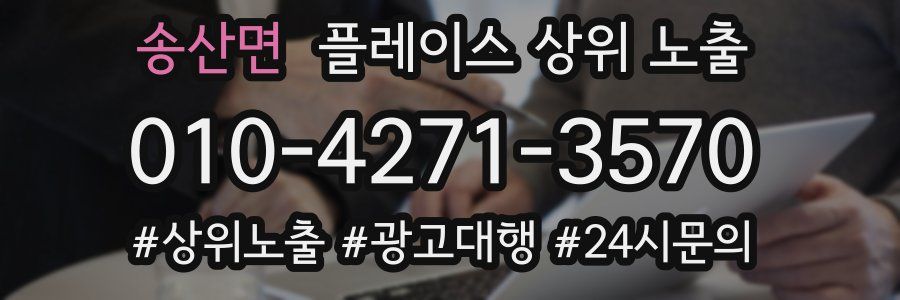송산면 플레이스 상위 노출