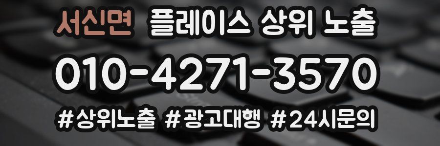 서신면 플레이스 상위 노출